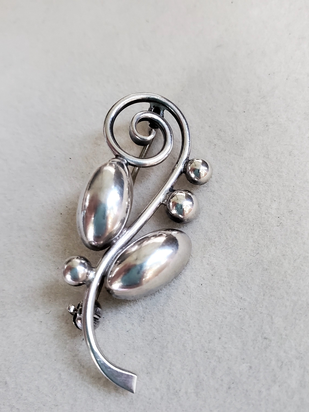 Vintage Mid-Century Hermann Siersbøl Danish Sterling Silver Brooch
